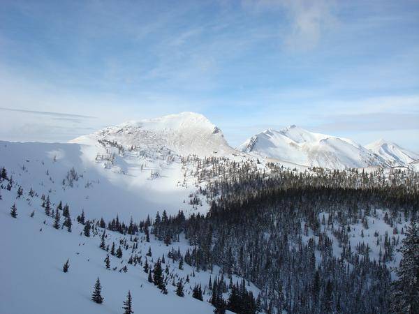 looking towards the crater and waldron creek bowls