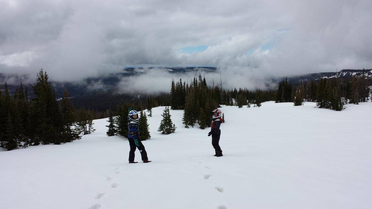 May 24th 2014 --- perfect day for showing the kids around the mountain.