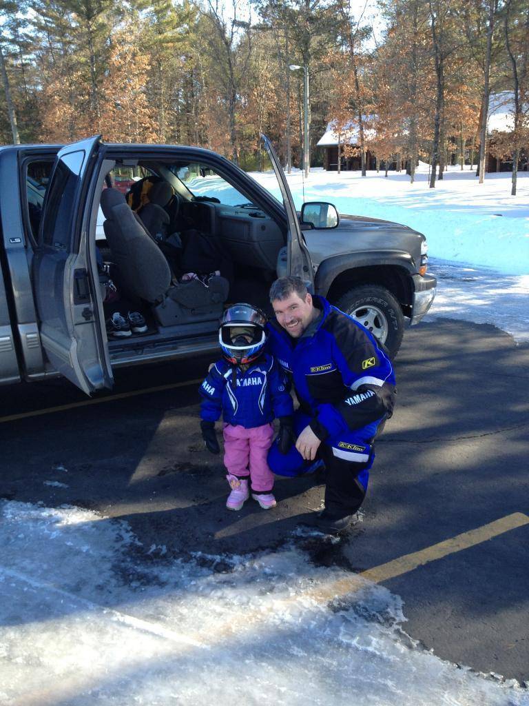 me and my daughter going for a ride in wisconsin