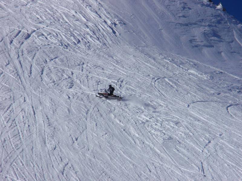 Me, turning out 3/4 the way up Widowmaker. It got steep fast.