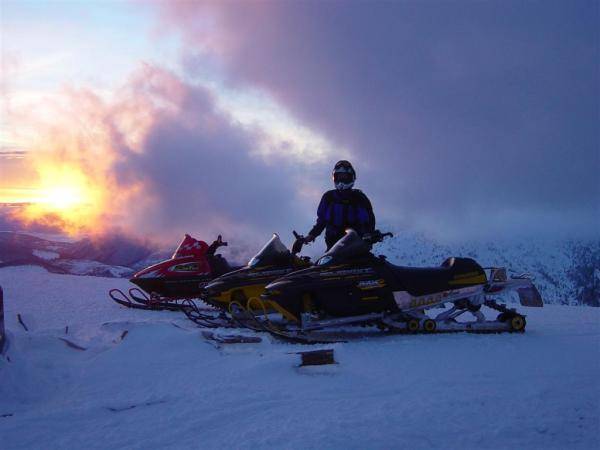 Michael with the sleds