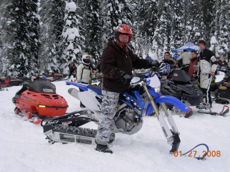 Mike on the snowbike