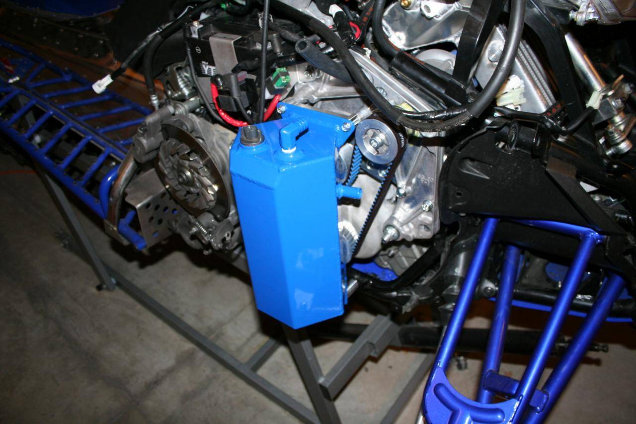 MPI Supercharger, Oil Tank Installation, Yamaha Nytro, T.S Fabrications HD Nytro Oil Tank