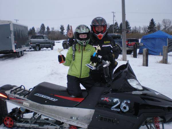 My awsome sponsor &quot;Spud&quot; and I with two of our four trophies!