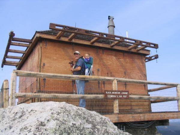 My daughter and I on Black Mountain @ the lookout.