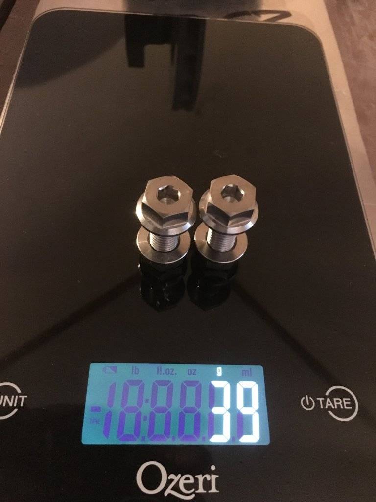 My Rev. 1 Titanium M10 replacement; 39 Grams