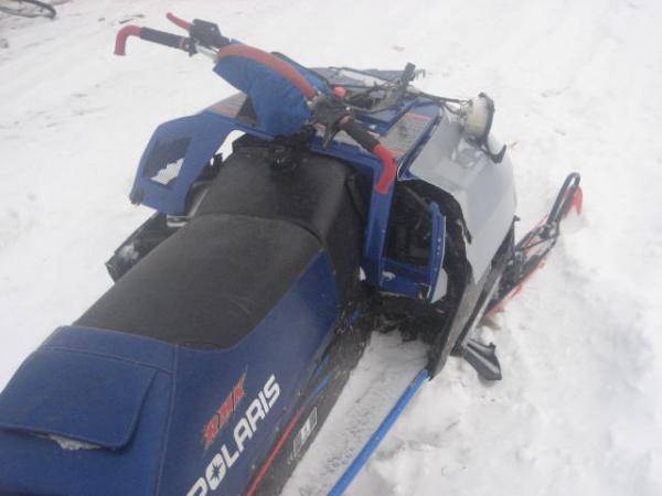 my sled after the hitting the rock!!!!