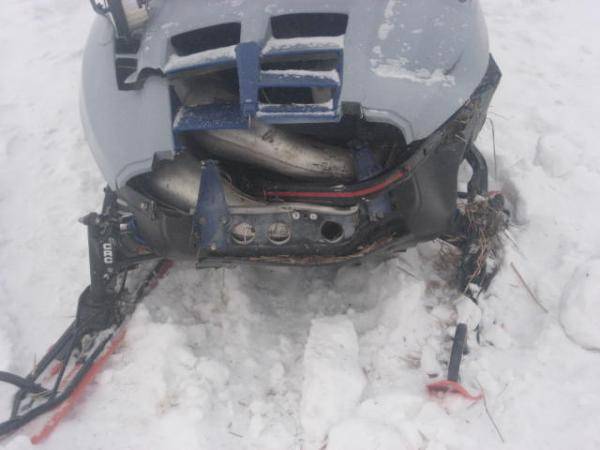 my sled after the hitting the rock!!!!