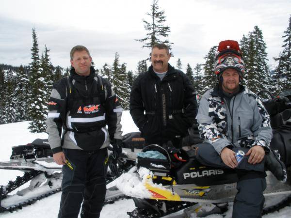 Myself, Chuck and Mark. Above Circe Lk. 3/1/09