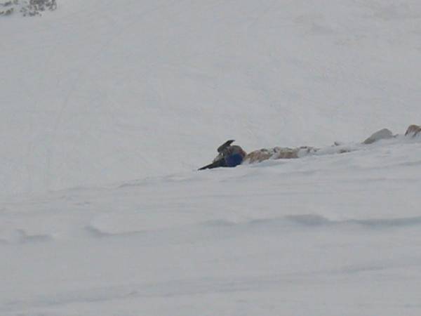 Nate's sled from the top of the widow.3