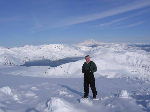 north east side of st helens spirit lake in the back ground(me)