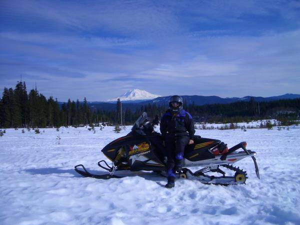 On St. Helens with Adams in the background