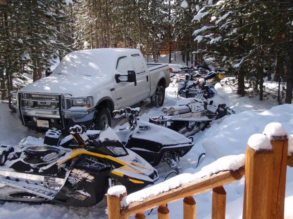 Out the front door of the cabin