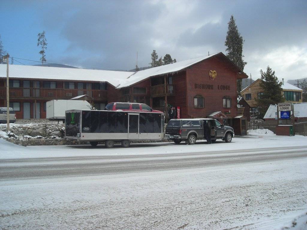 Parked at The Big-Horn Lodge.