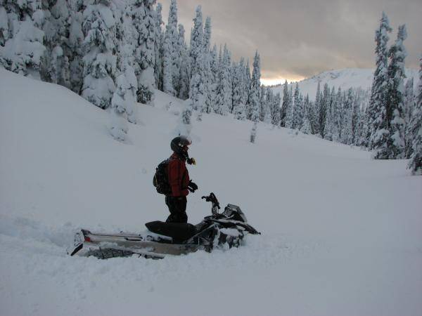 pushing snow