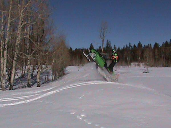 Riding a wheelie at Two Pine