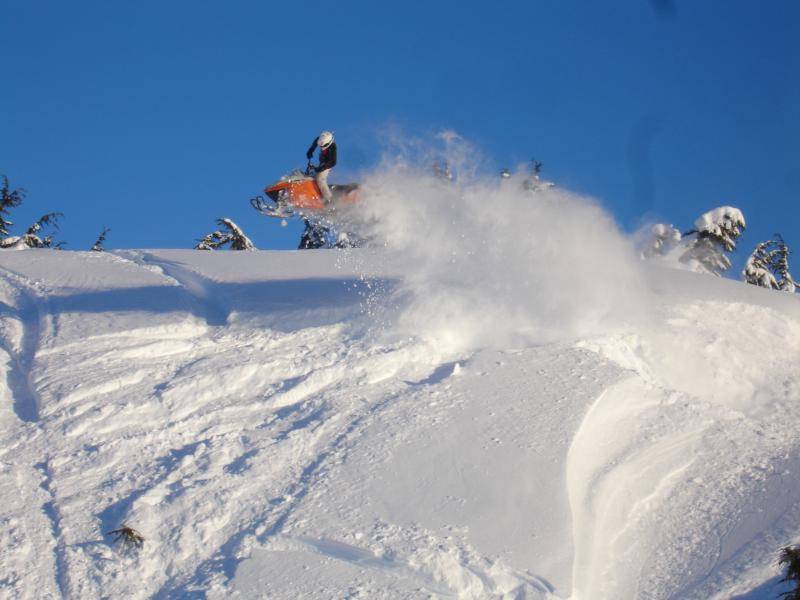 riding in the highlife bikini in -20 at Lost Lake