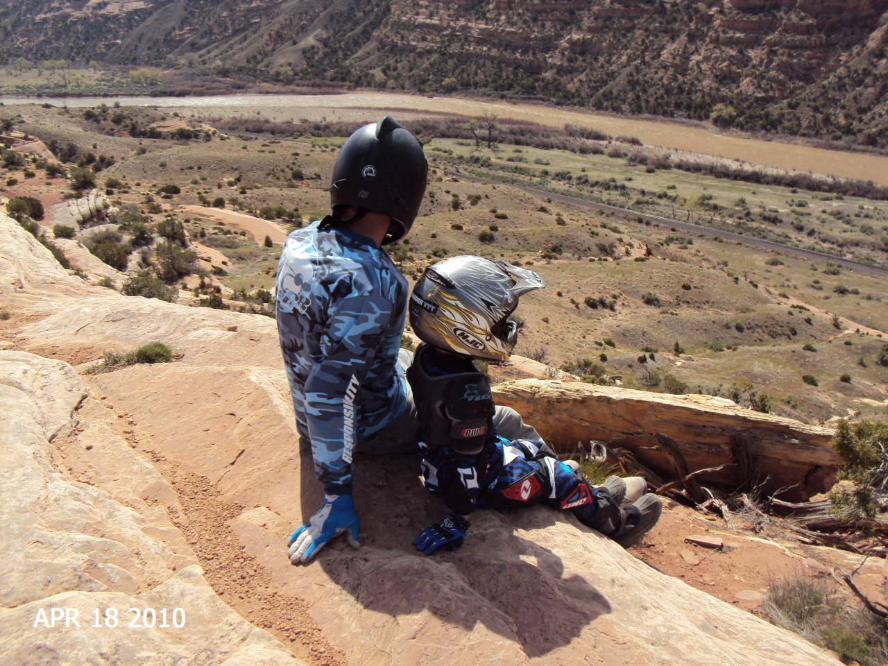 Ryder and I looking down on the mighty Colorado.