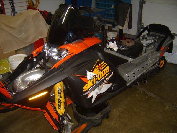 setting up the sled for winter