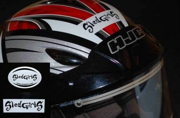 SledGirls Helmet and Bumper Sticker Set