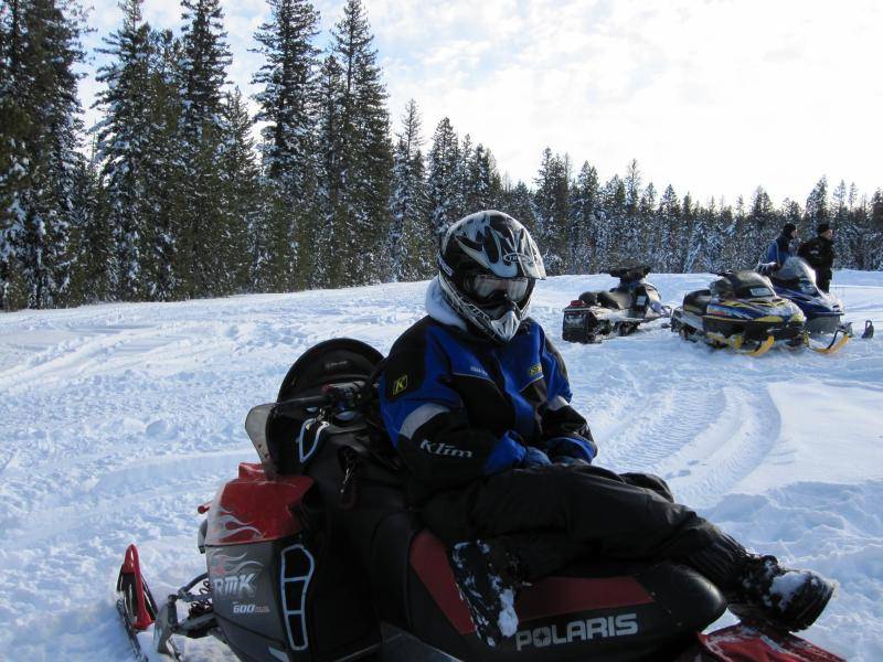 Snowmobiling 12 27 09 michaela looking stylish but cold salk creek summit