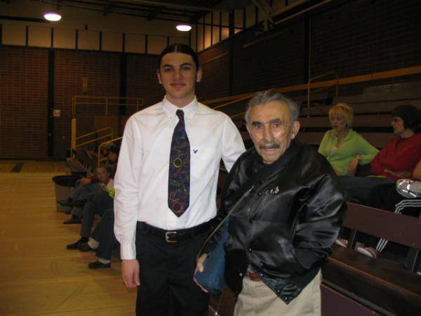 Son at H.S. graduation w/Great Grandad