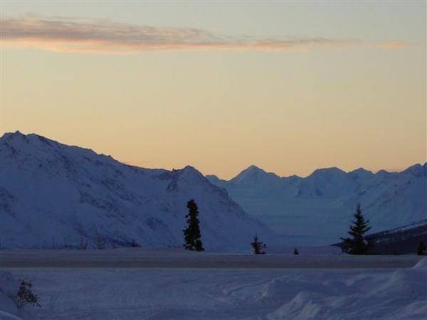 Sunrise over Nelchina Glacier