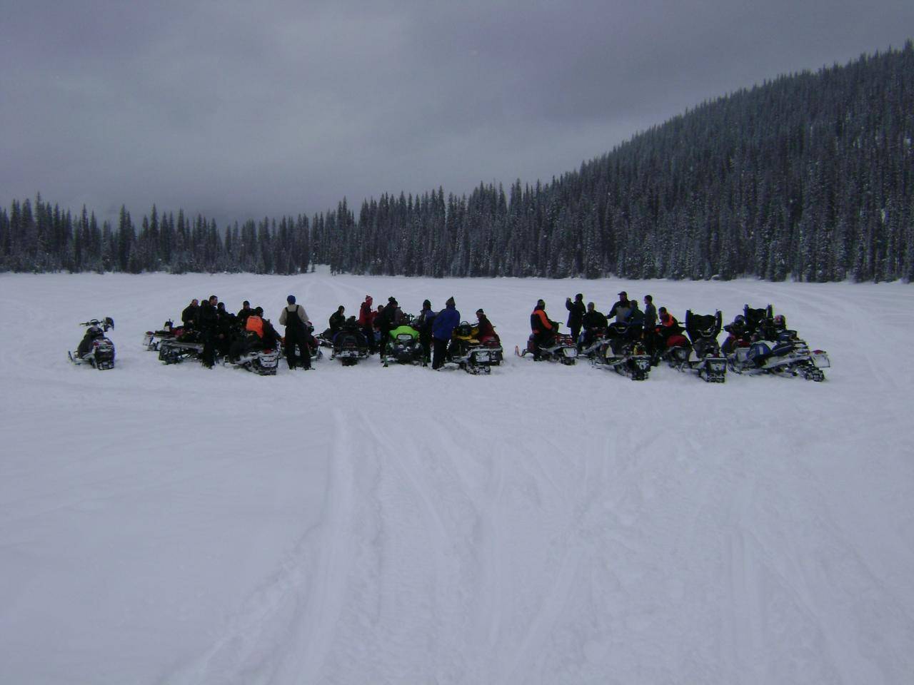 taking a break at the big lake