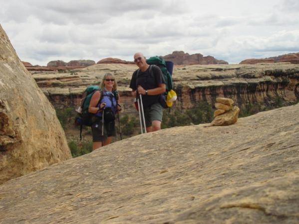 The wife and I backpacking in Canyonlands N.P.