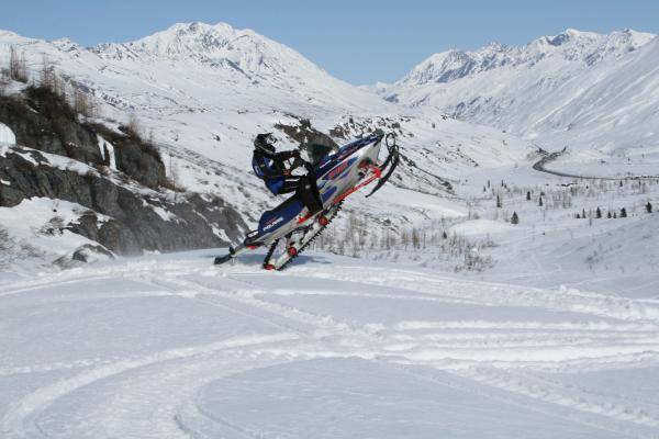 Thompson Pass...victory wheelie after the Hilclimb