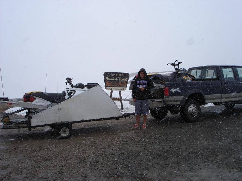 Top of the World, June 20th and its snowing. Gotta love altitude.