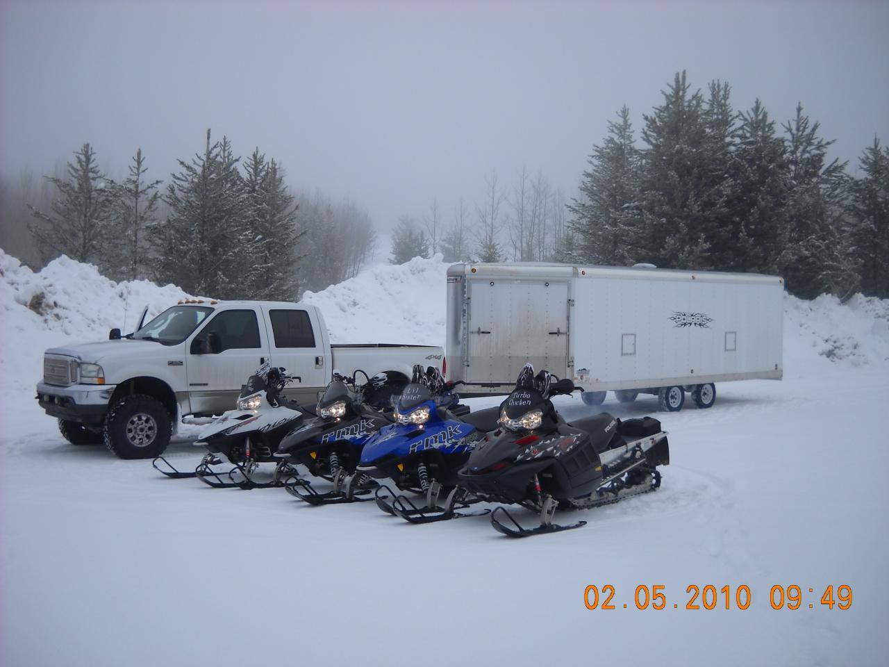 Truck Trailer and Sled's Grassy lake