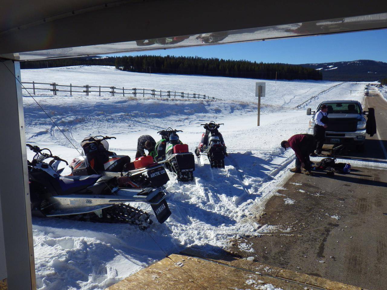 unloading in the bighorns near bearlodge.