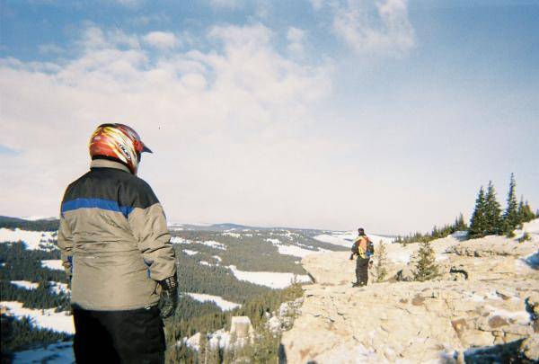 View of the bighorns. some times I wonder what we get our selves into.  no way down from here