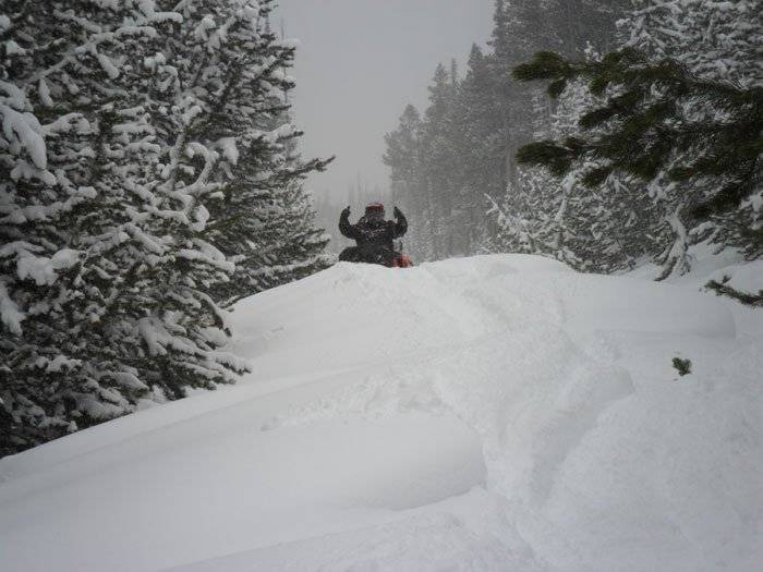 View of trail we were making