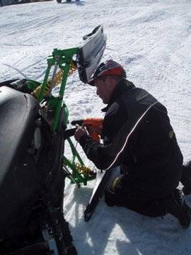 West yellowstone 05, I was really hard on my sleds. My dad trying to get the mod running before the final.