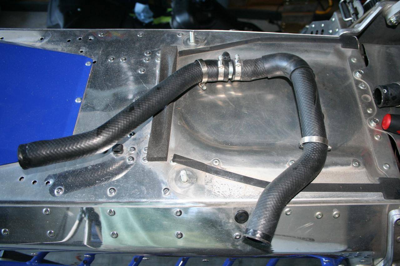 Yamaha Nytro, MPI Supercharger, Rear Heat Exchanger hose reroute.